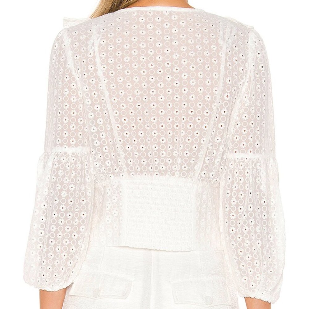 Bardot White Eyelet Blouse - Picture 4 of 7